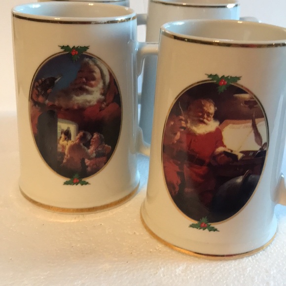Vintage Coca Cola 1996 Old Classic Santa Coffee Cocoa Mug Set of Four - Picture 3 of 8